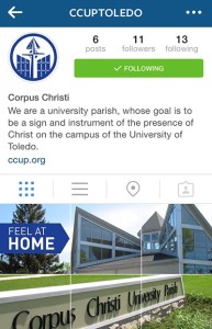 Follow Corpus Christi on Instagram: @CCUPtoledo.