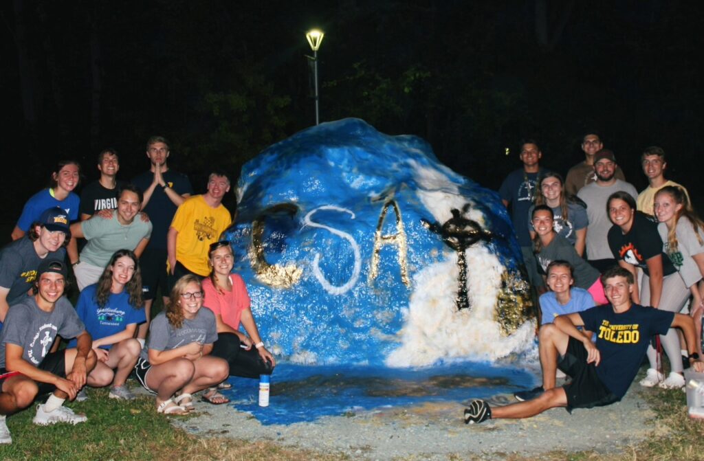 painting the rock