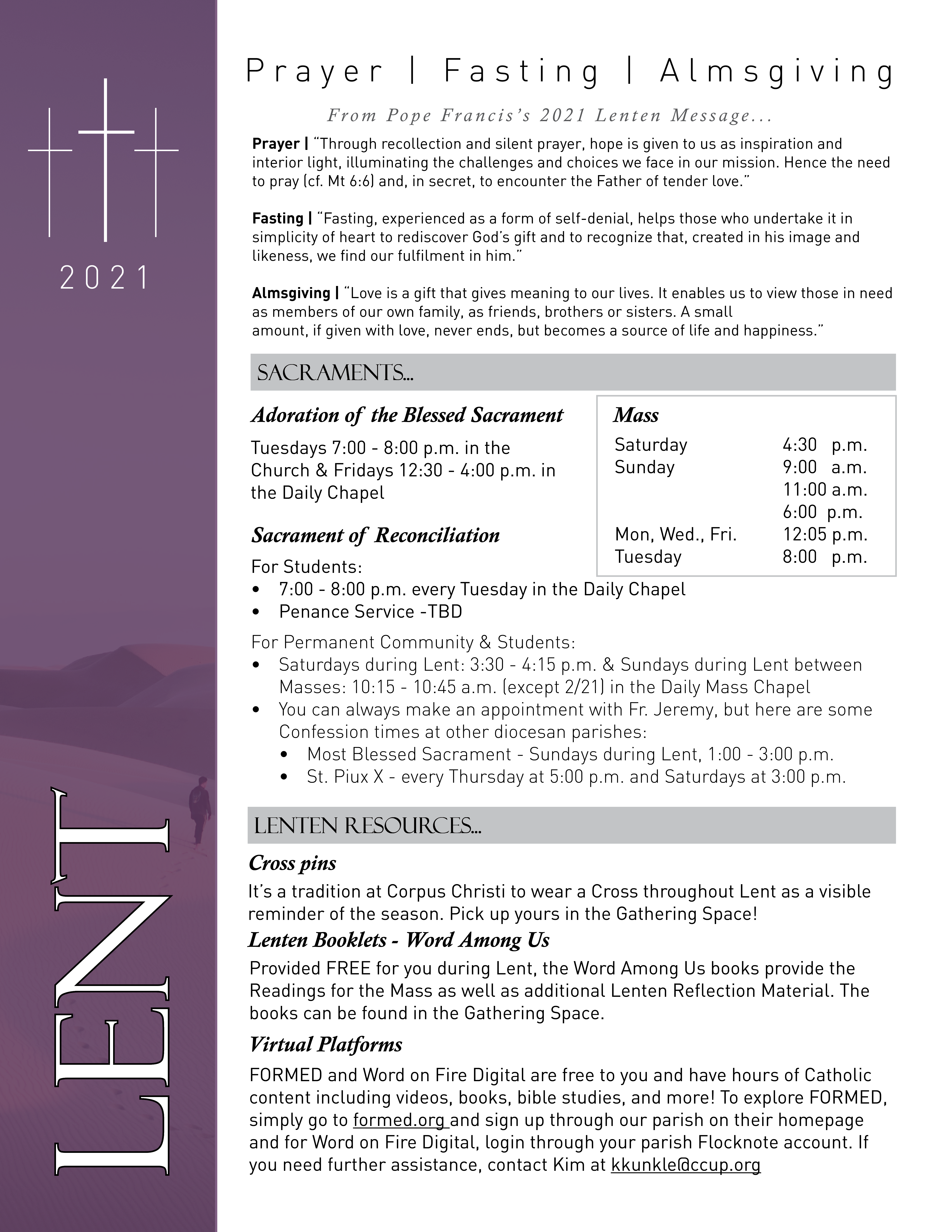 Lent Handout 2021